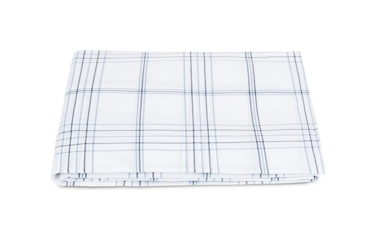 August Plaid Navy Bedding by Matouk | Schumacher