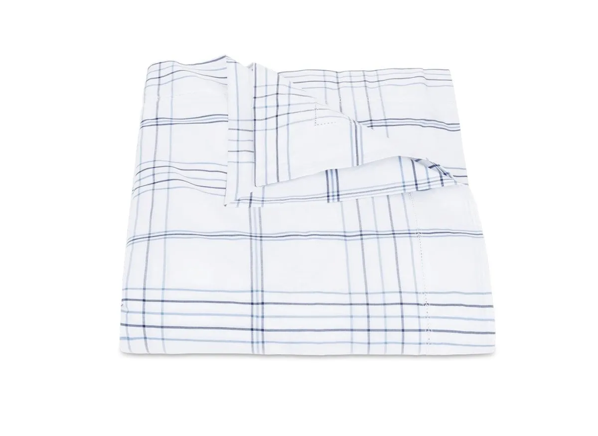 August Plaid Navy Bedding by Matouk | Schumacher