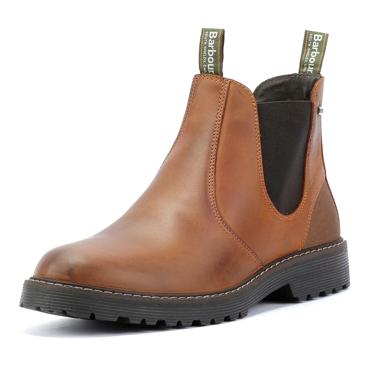 Barbour Patton Leather Men's Tan Chelsea Boots