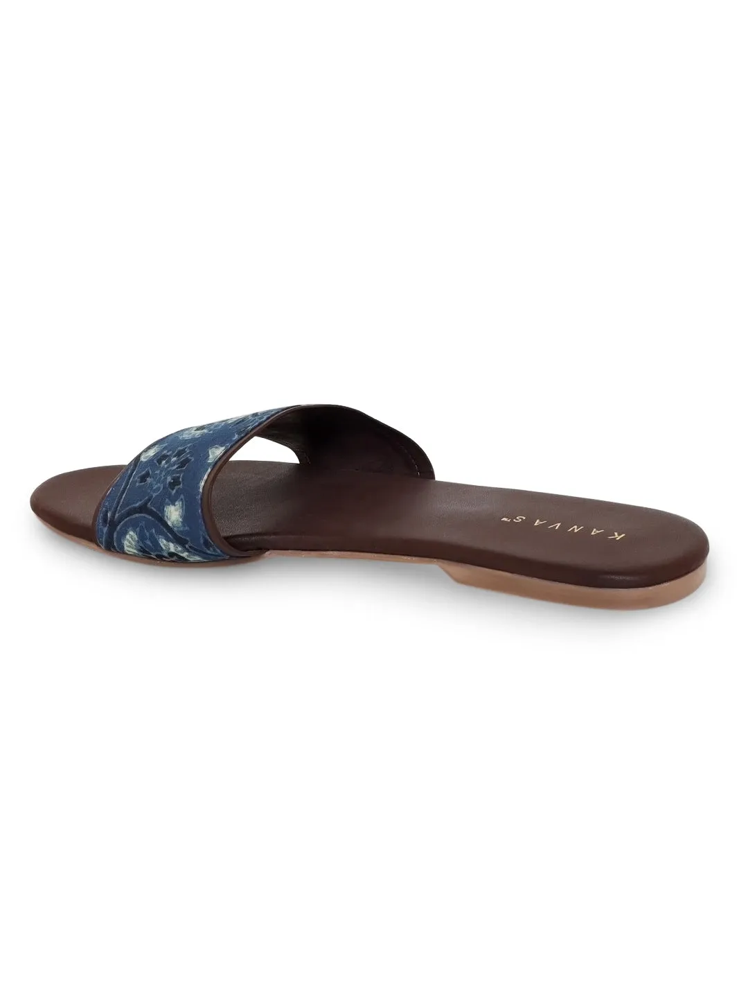 Blue Ajrakh Slider Chappals