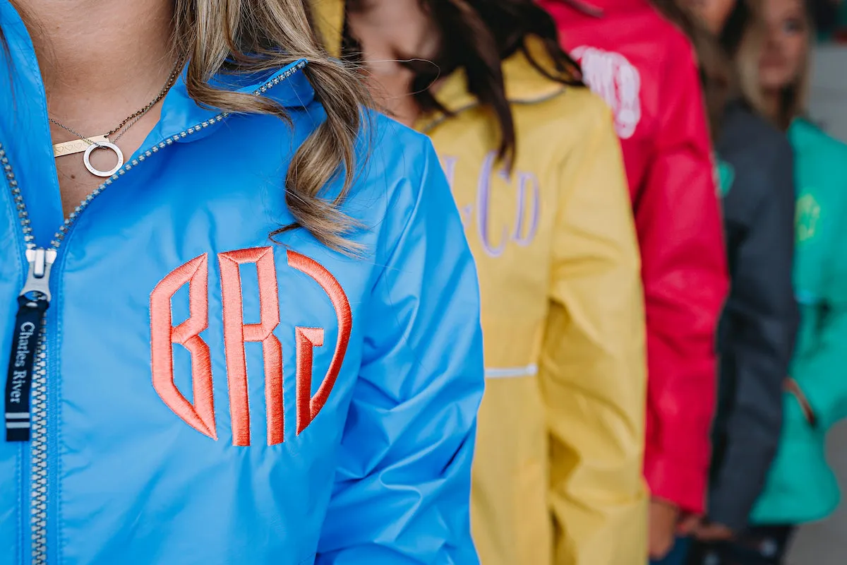 Charles River Rain Jacket with Monogram