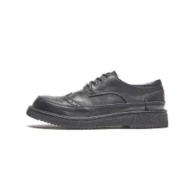 Comfort Soul Brogue Wingtip Black Lace Up Leather Shoes