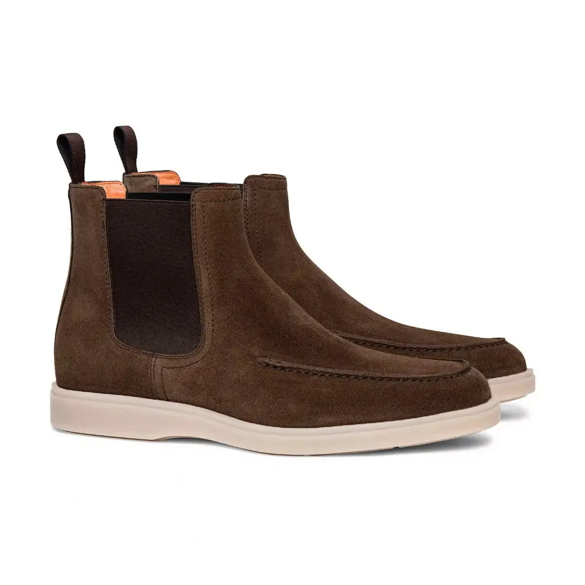 Dark Brown Suede Chelsea Boot