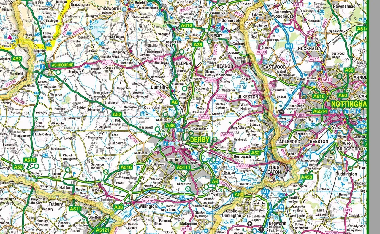 Derbyshire County Map