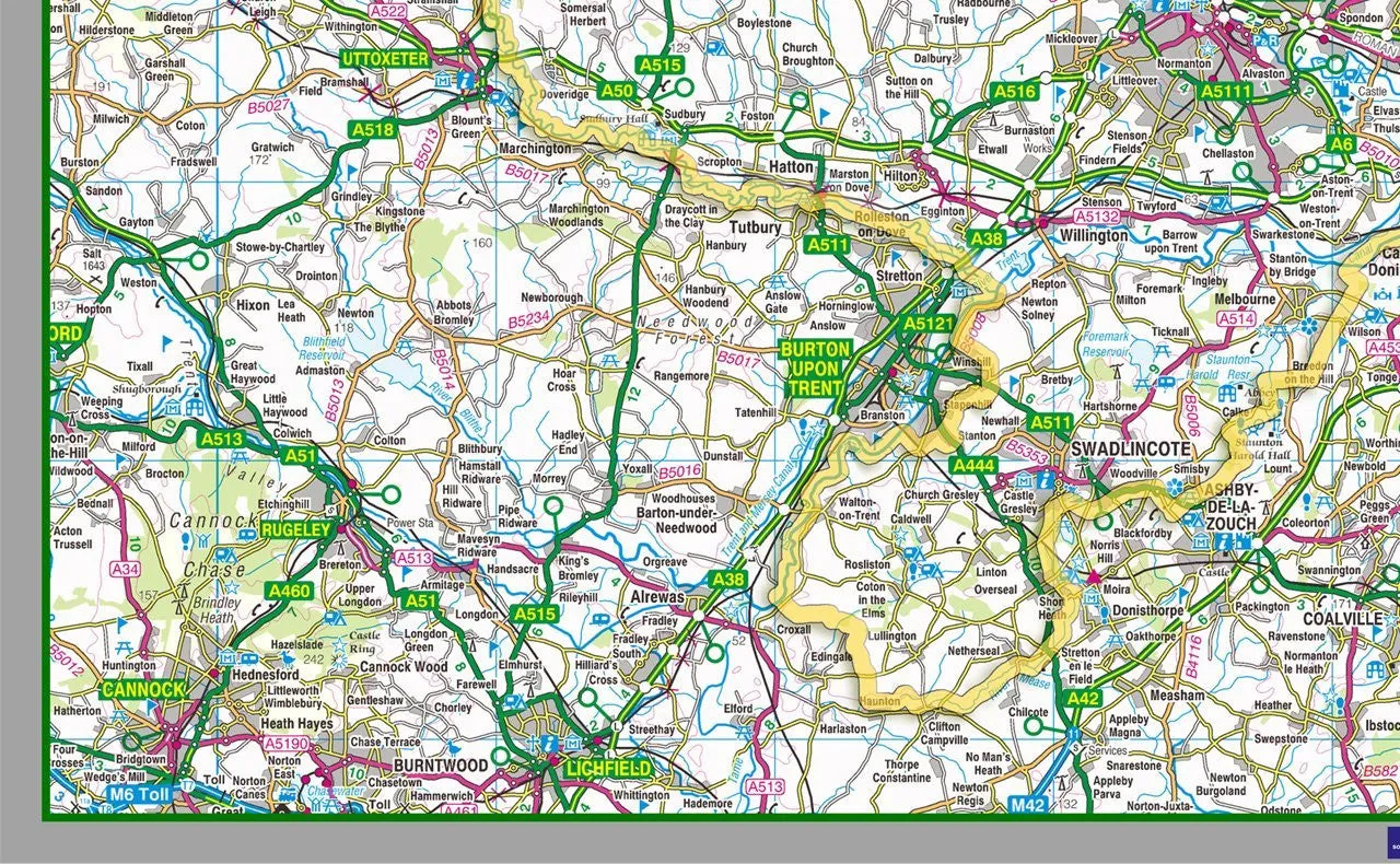 Derbyshire County Map