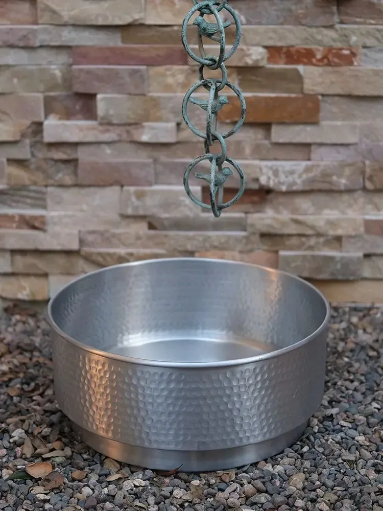 Hammered Cylinder Basin Bowl in Copper or Aluminum