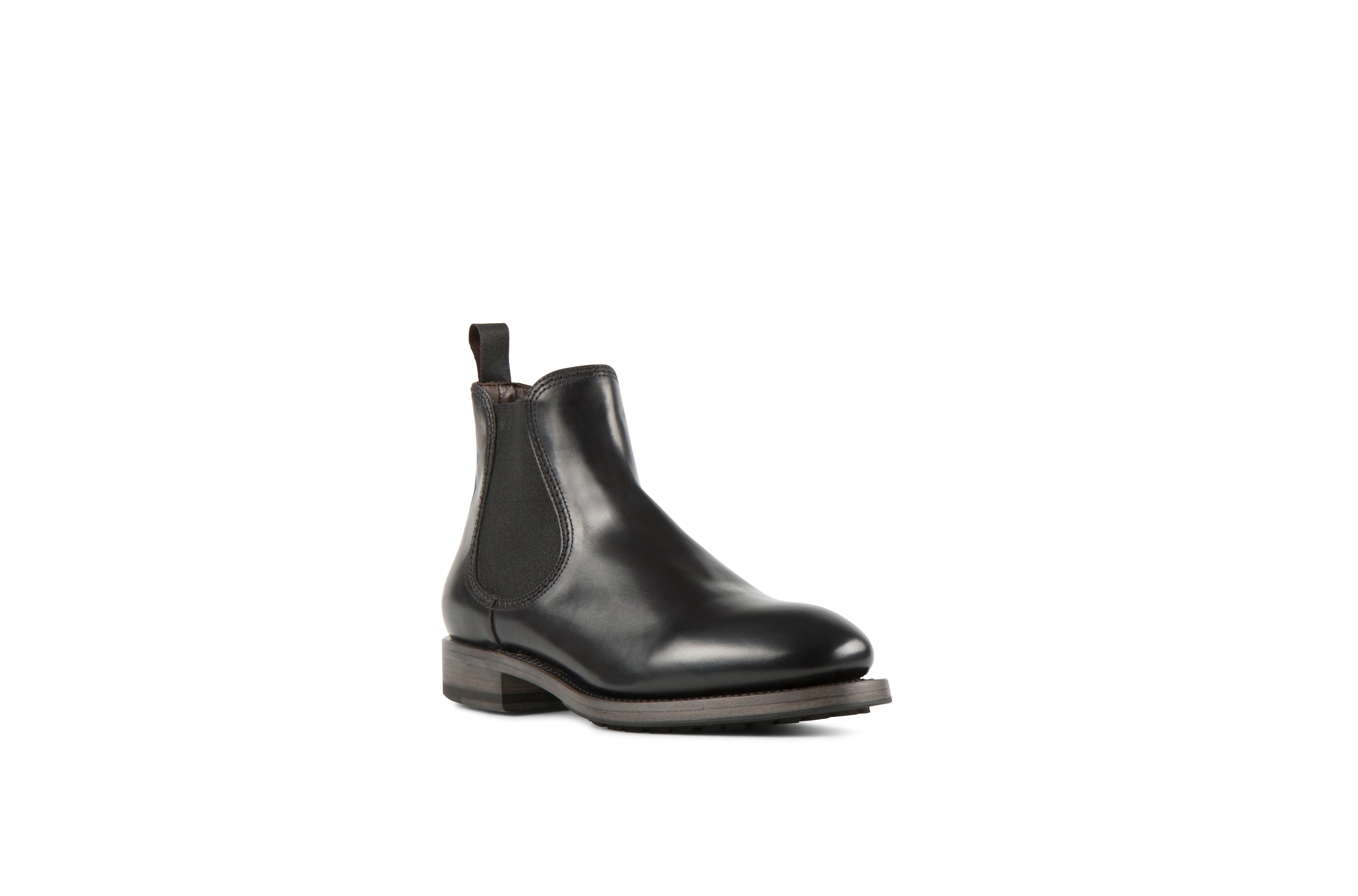 Hanoi Black Cordovan Leather Chelsea Boots