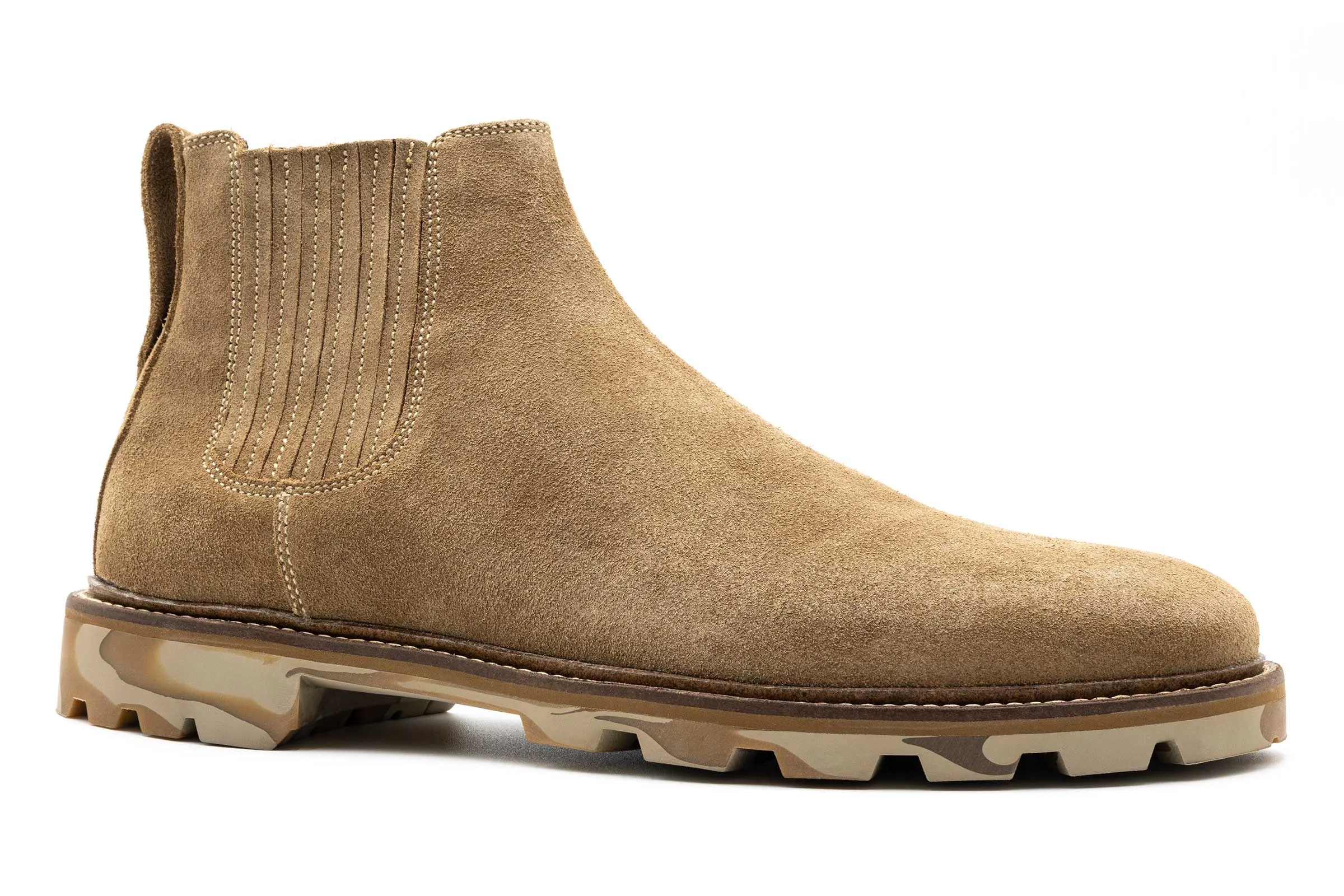 Huntley Suede Chelsea Boots - Khaki