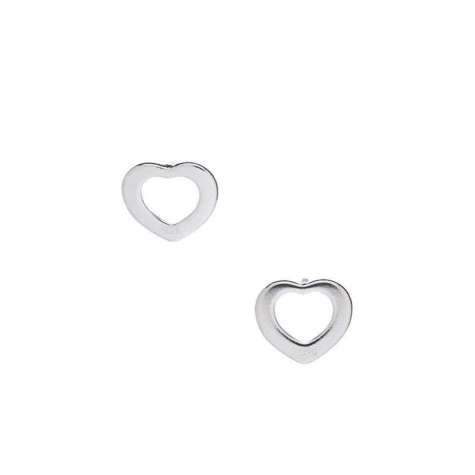 Ivy Silver Heart Stud Earring- Earrings for Women