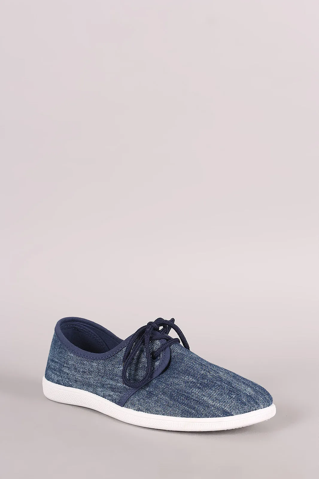 Low Top Lace-Up Denim Sneaker