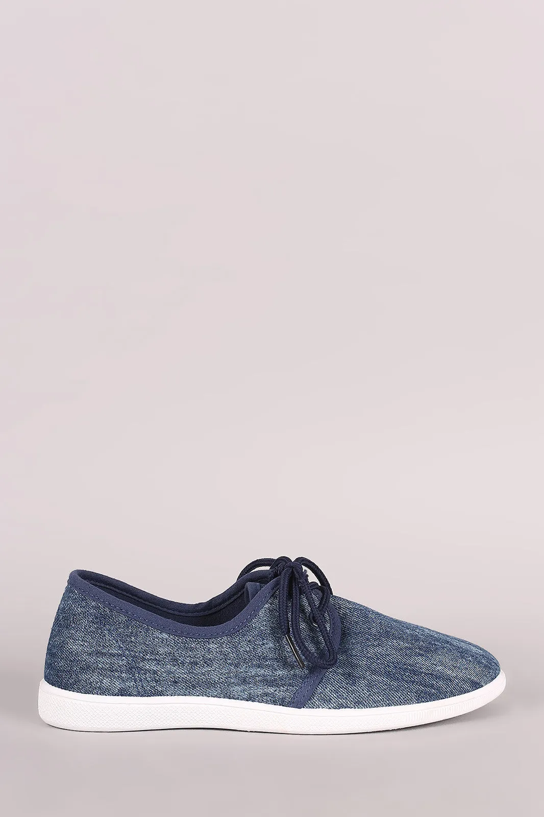 Low Top Lace-Up Denim Sneaker