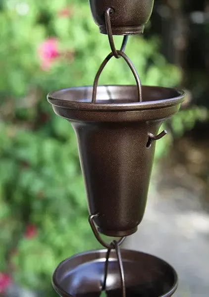 Rain Chain Flared Cup - Aluminum, Bronze