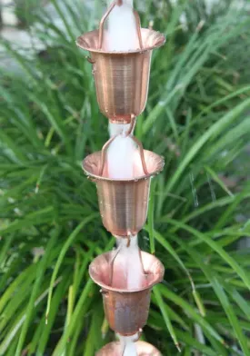 Rain Chain Flared Cup in Copper