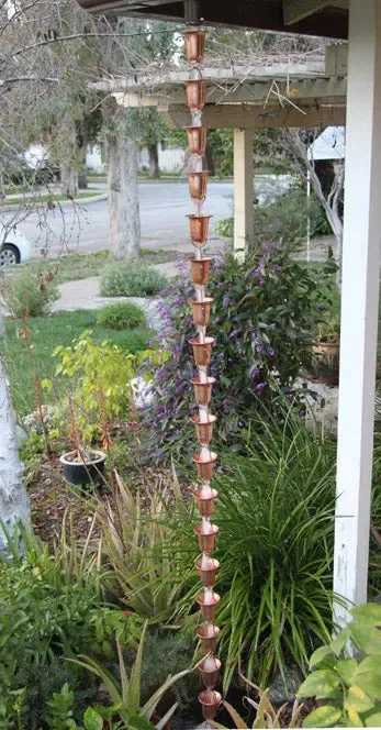 Rain Chain Flared Cup in Copper