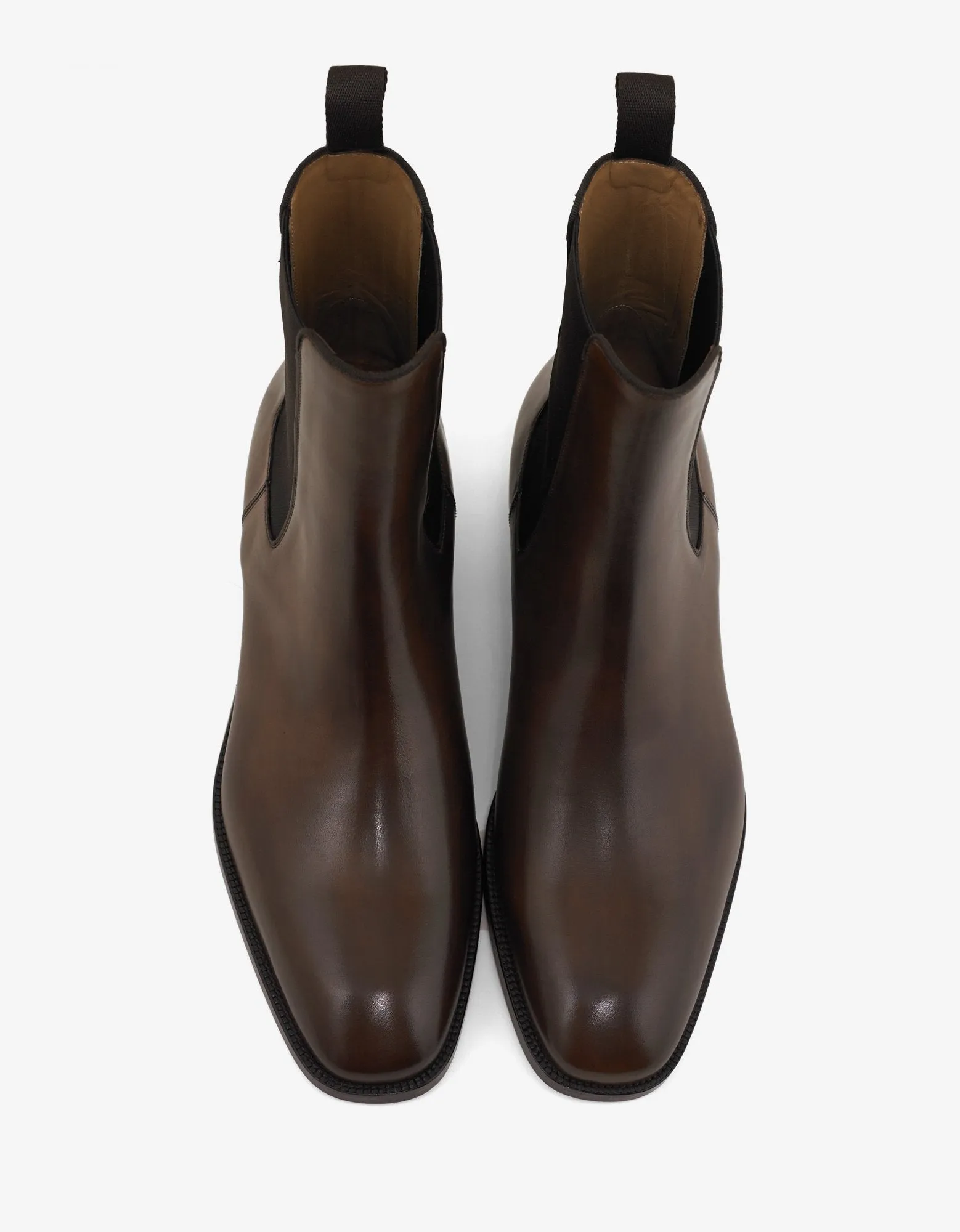 Samson Flat Havane Leather Chelsea Boots