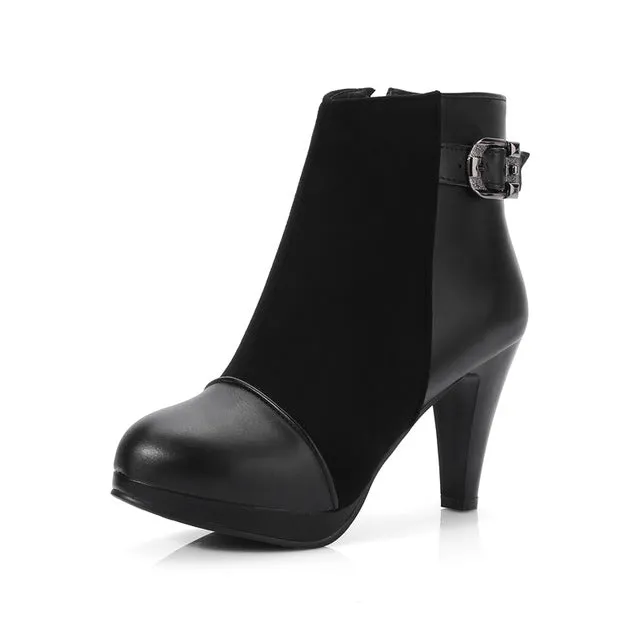 Spike High Heels Shoes Woman Ankle Boots