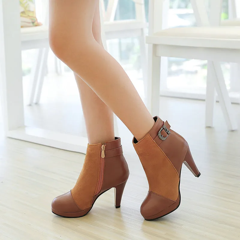 Spike High Heels Shoes Woman Ankle Boots