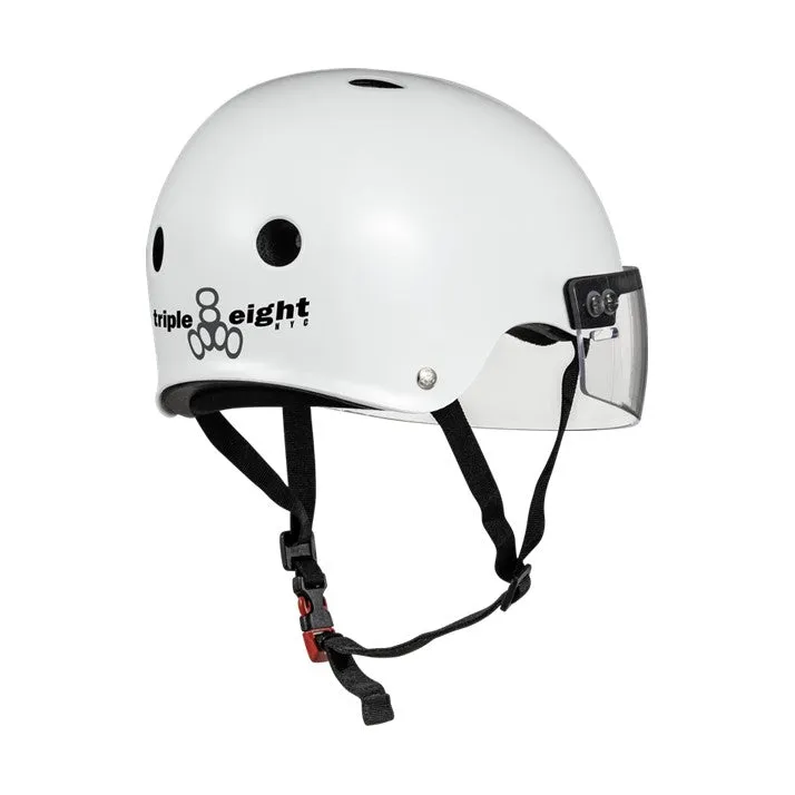 Triple 8 The Visor White Gloss Helmet