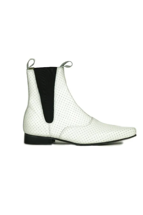 Underground Perf Chelsea Boot White